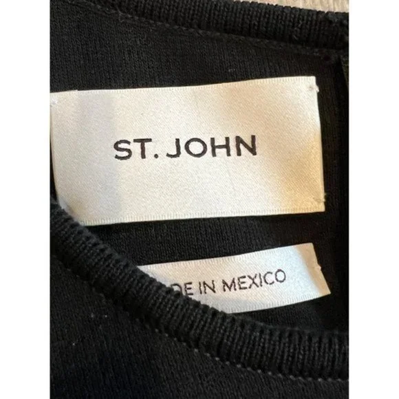 ST. JOHN COLLECTION black Sleeveless Knit Dress size 6 - Picture 8 of 13